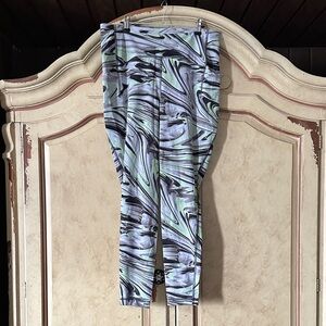 lululemon athletica Marble Print Leggings - Black, Gray, Mint